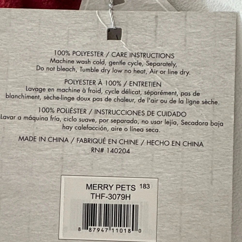 Merry Pets Red Dog Print Throw Blanket